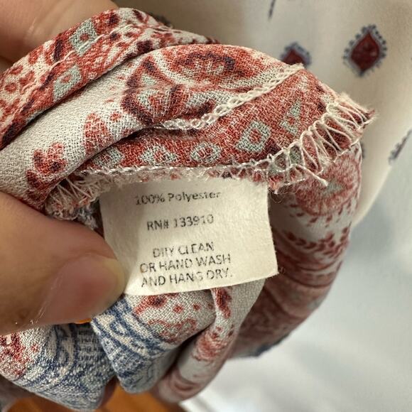 Show Me Your Mumu Flutter Sleeve Tassel Tie Tunic Size X-Small, Oversized - Picture 7 of 12